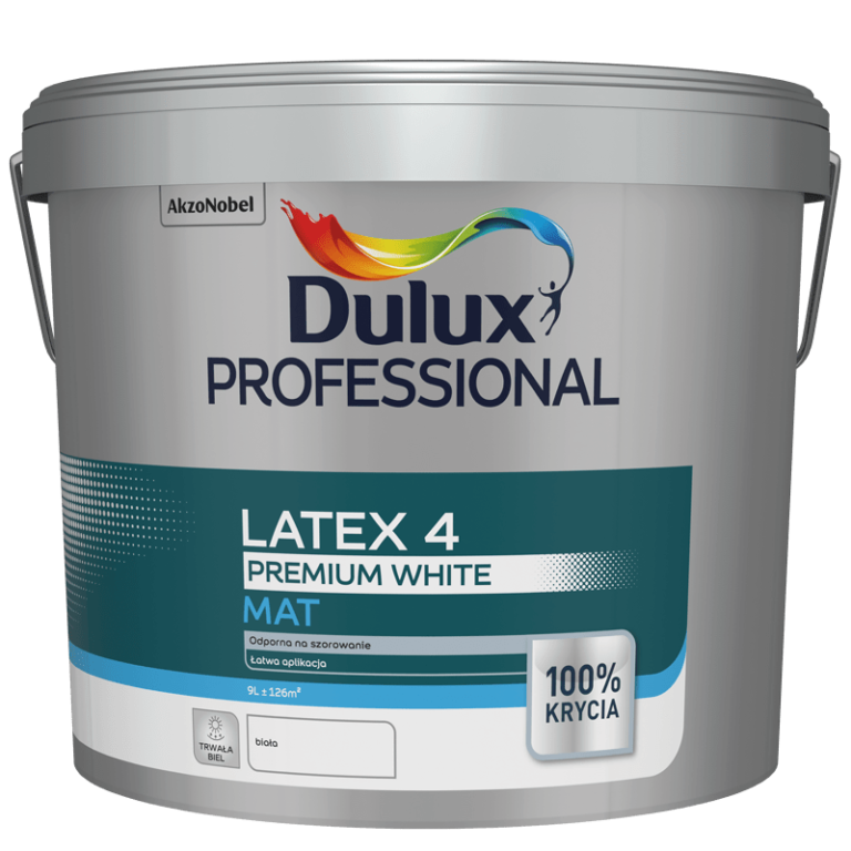 Dulux Professional Latex 4 biała farba silnie kryjąca